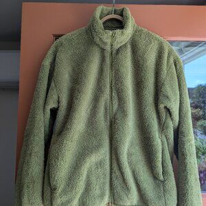 Uniqlo Fluffy Lime Green Fleece (NWOT)